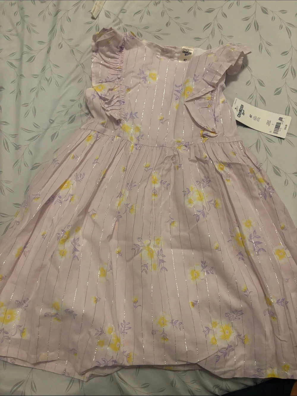 OshKosh B'gosh Lavender Dress with Yellow Floral Accents